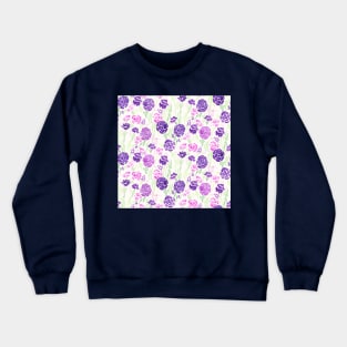 Purple Watercolor Carnation Crewneck Sweatshirt